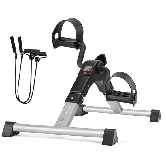 Portable Mini Exercise Bike w/Display, Adjustable Resistance for Arm/Leg Workout, Home Gym Fitness Equipment