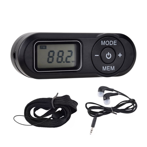 Portable Mini FM Radio Digital Pocket Handy FM Receiver with Earphone LCD ScreenTAPDRA Spare Part