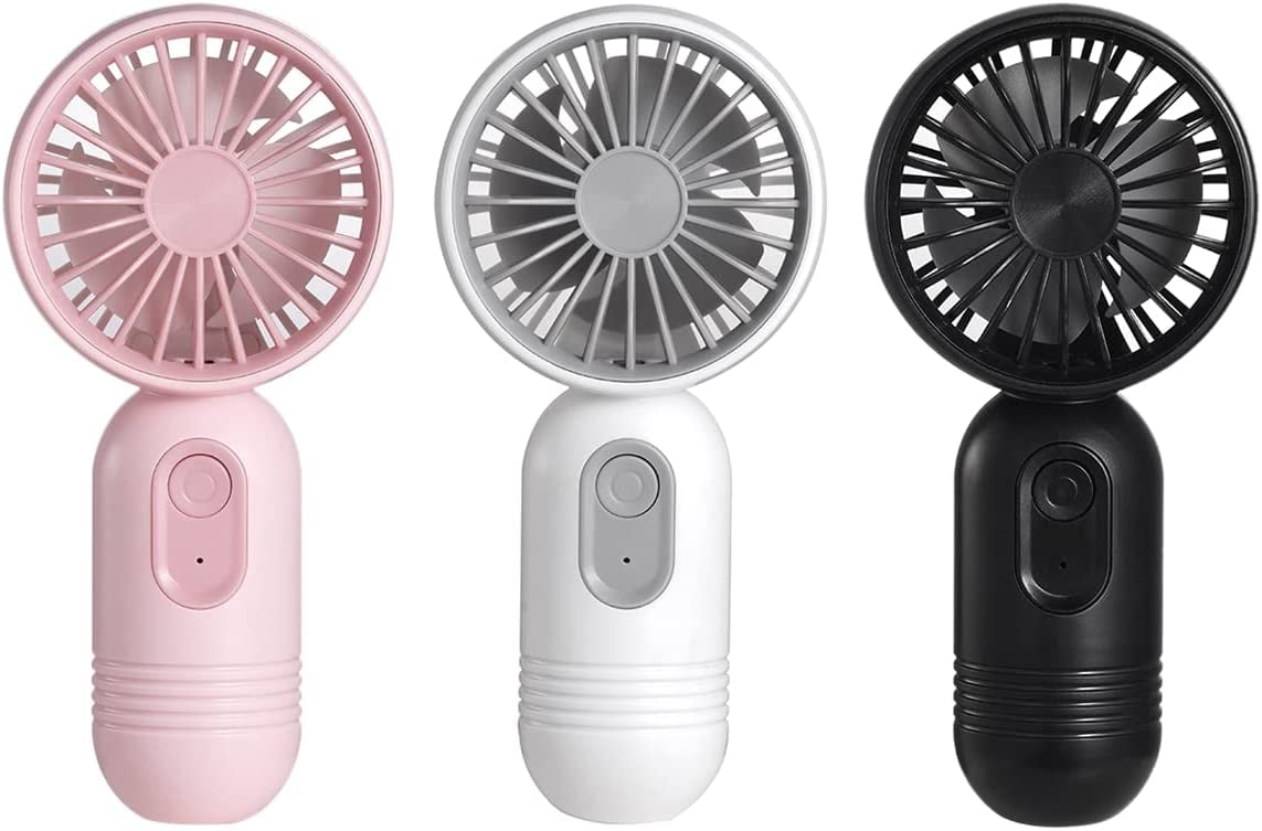 Portable Mini Pink, White, and Black Wearable Fan