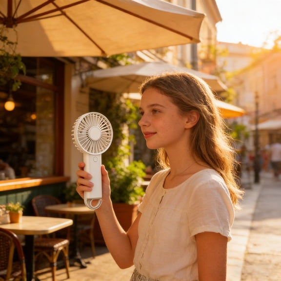 Portable Mini Fan Handheld Fan, 4000mAh Battery Operated 3 Speed Personal Cooling Fan - Pocket Fan for Travel Office Outdoor, Quiet Personal Fan, Lightweight Desk Fan, 7-10 Hour