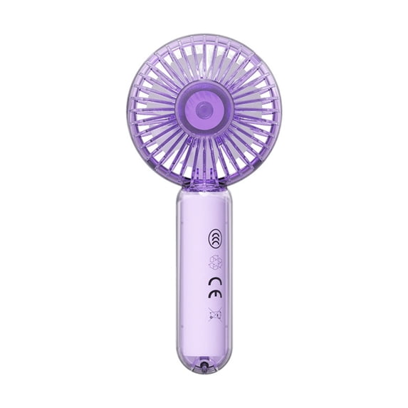 Portable Mini Fan Portable Handheld Fan with Led Light Usb Rechargeable Mini Fan 3 Speeds Brushless Motor Quiet Design for Travel Office Outdoor Use