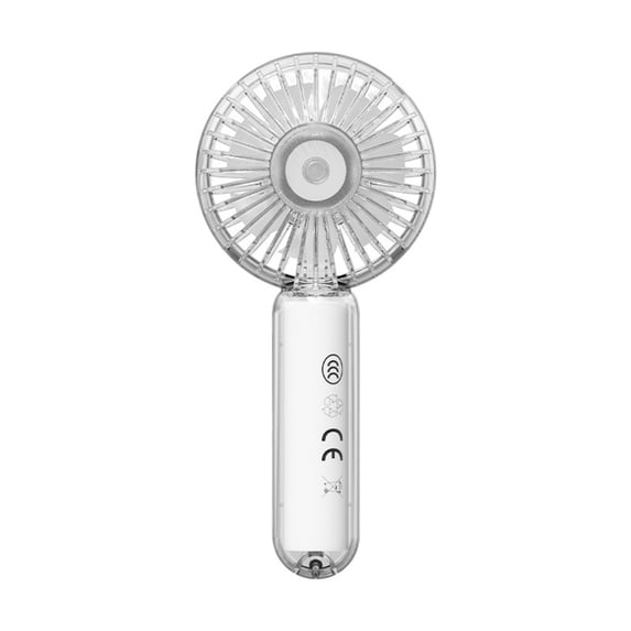 Portable Mini Fan Portable Handheld Fan with Led Light Usb Rechargeable Mini Fan 3 Speeds Brushless Motor Quiet Design for Travel Office Outdoor Use