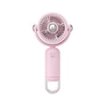 thumbnail image 1 of Portable Mini Fan, Rechargeable Handheld Fan, 19Hrs Runtime with Flashlight & Power Bank, 3 IN 1 Foldable Pocket Fan for Travel, Office, Gift for Women(Pink), 1 of 5