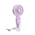 thumbnail image 1 of Portable Mini Fan, Rechargeable Handheld Fan Runtime with Flashlight & Power Bank, 3 IN 1 Foldable Pocket Fan for Travel, Office, Gift for Women(Purple), 1 of 8