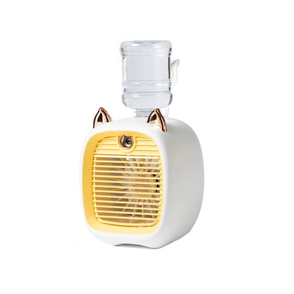 Portable Mini Fan with Spray & Humidifier  3 Speed Rechargeable USB Desk Fan  Battery Powered Personal Cooling Fan for Home  Office  or Travel