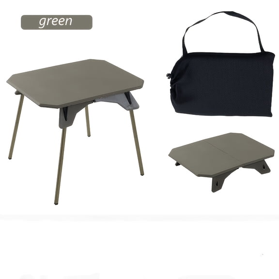 Portable Mini Folding Camping Table with Storage Bag, Lightweight Aluminum Compact Foldable Side Desk, for Outdoor Picnic Backpacking Beach Travel BBQ Activities