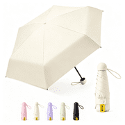 Portable Mini Folding Umbrella 6 Rib UV Rain Protection