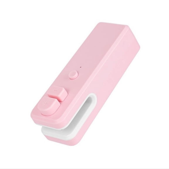 Portable Mini Food Sealer, Rechargeable Handheld Vacuum Bag Sealer for Snacks and Vegetables - Pink