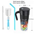 Portable Mini Fruit Blender Mixer 470ML with 4000mAh Rechargeable USB