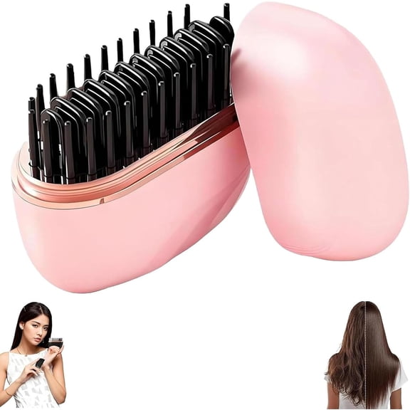 Portable Mini Hair Straightener, Rechargeable Wireless Straightener with 3 Heat Settings for Travel & Home Use