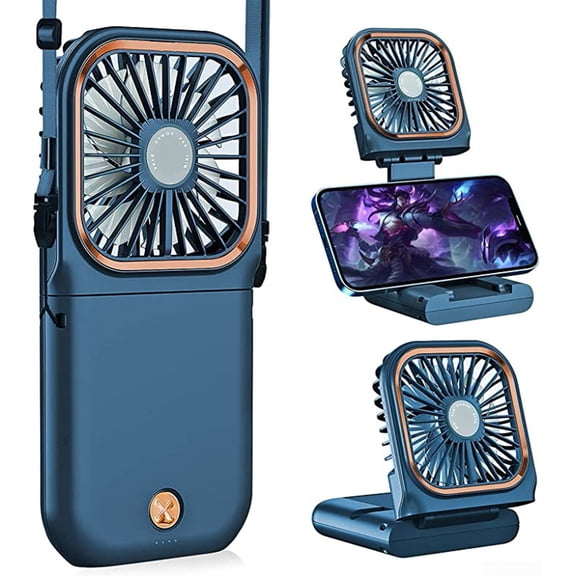Portable Mini Handheld Fan, 3000mah Rechargeable Small Hand Held Cooling Fans Blow Cold Air for Women Men Kids Compat Face Makeup Fan Travel Essentials Gift