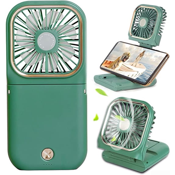 Portable Mini Handheld Fan, 3000mah Rechargeable Small Hand Held Cooling Fans Blow Cold Air for Women Men Kids Compat Face Makeup Fan Travel Essentials Gift