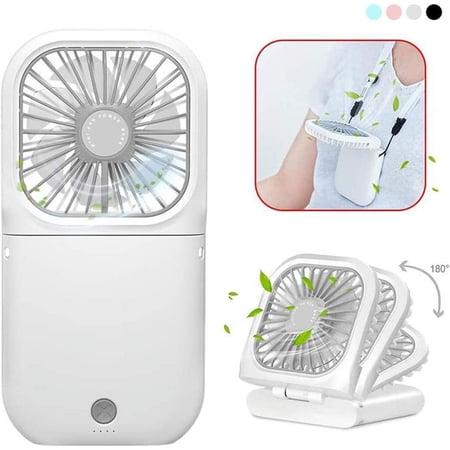 Portable Mini Handheld Fan for Travel: Small Rechargeable Hand Held Personal Fan Foldable Pocket Face Electric Battery Powered Fans for Office Outdoor Camping Makeup Wearable Ventilador Portatil