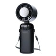 thumbnail image 1 of Portable Mini Handheld Fan With Ice Cooling,1-199 Speed USB Rechargeable Foldable Personal Fan For Travel, Office & Outdoor, Ultra-Portable(Black), 1 of 8