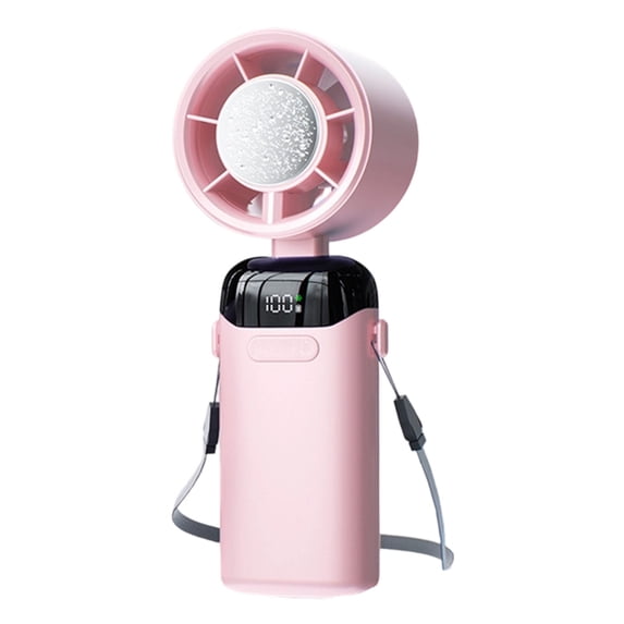 Portable Mini Handheld Fan With Ice Cooling,1-199 Speed USB Rechargeable Foldable Personal Fan For Travel, Office & Outdoor, Ultra-Portable(Pink)