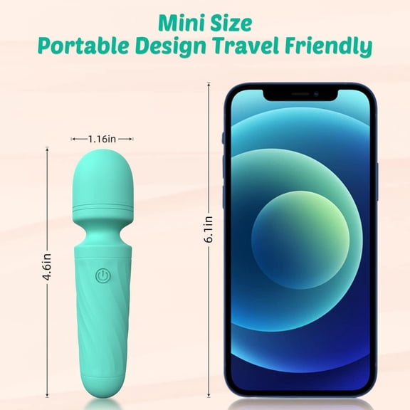 Portable Mini Handheld Massager, Dual Head, 10 Speeds for Neck and Shoulder Relief