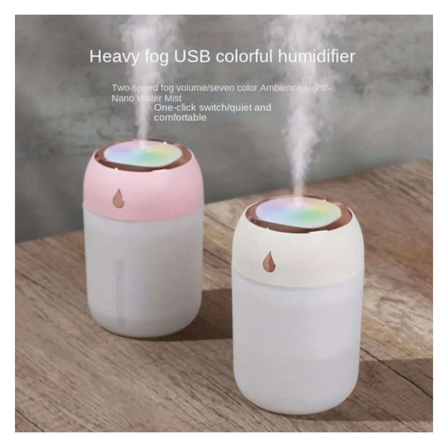 Portable Mini Humidifier, 220ml/330ml,Small Cool Mist Humidifier, USB ...