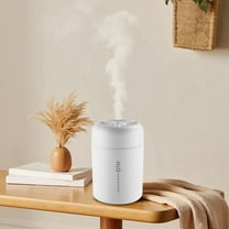 Portable Mini Humidifier, 300ml USB Cool Mist Small Humidifier with Multi-Color LED Lights, Advanced Quiet Operation, Perfect for Bedroom Office Plants travel & Car (White)