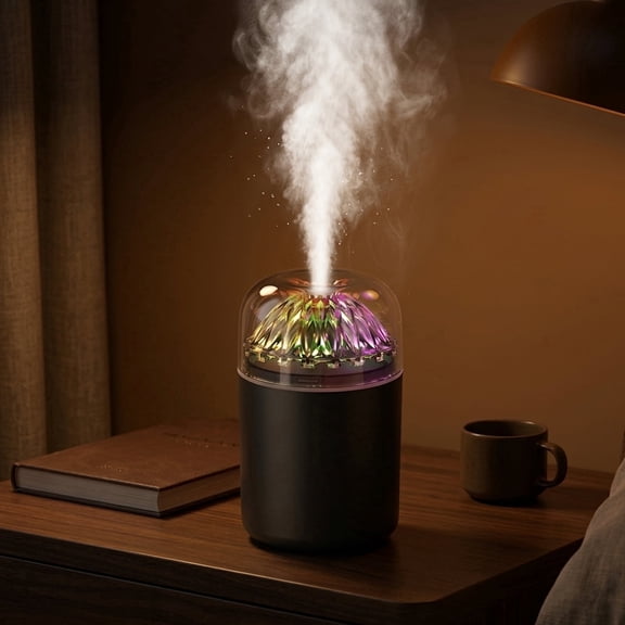 JELLOO 180mL Personal Desktop Cool Mist Humidifier, Colorful LED Night Light