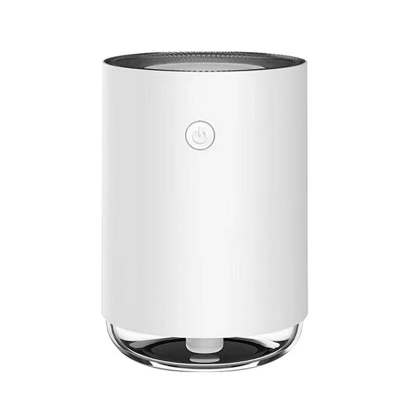 Portable Mini Humidifier, Small Cool Mist Plant Humidifiers, Rechargeable Personal Desktop Humidifier for Bedroom, Office, Nursery, Travel with Night Light,Auto Shut-Off(220ml,White)
