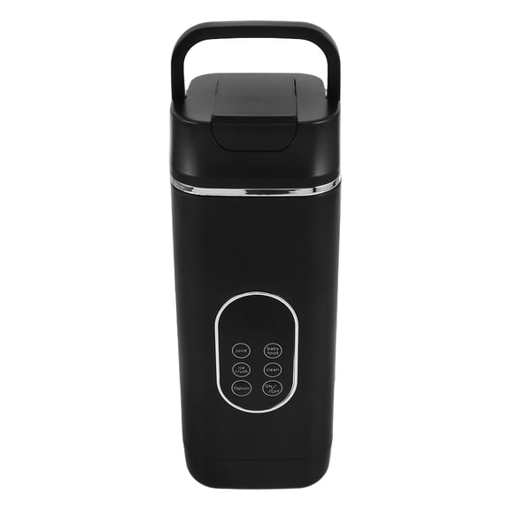 Supvox Black Plastic Portable Juicer Cup, USB Rechargeable, Self-Cleaning, Ice Crushing, for Outdoor Use