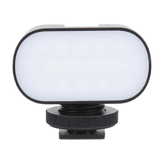 Portable Mini LED Fill Light and Dimmable RGB Video Camera Lamp with Cold Shoe Mount for Vlog Live Streaming Online Meeting, 2.4 inches / 6.0 cm
