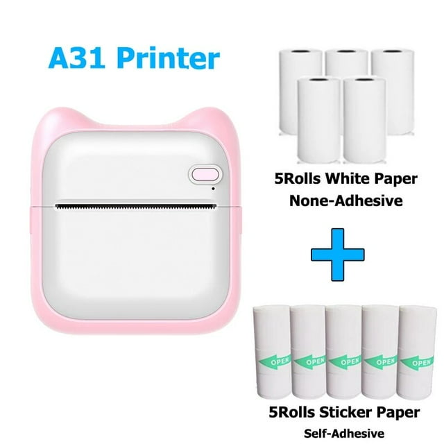 Portable Mini Label Printer Photo Thermal Adhesive Labels Printers