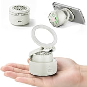 Imego Portable Mini Magnetic Bluetooth Speaker Adjustable Phone Stand & Kitche, Refrigerator, Anything Magnet, Gifts White