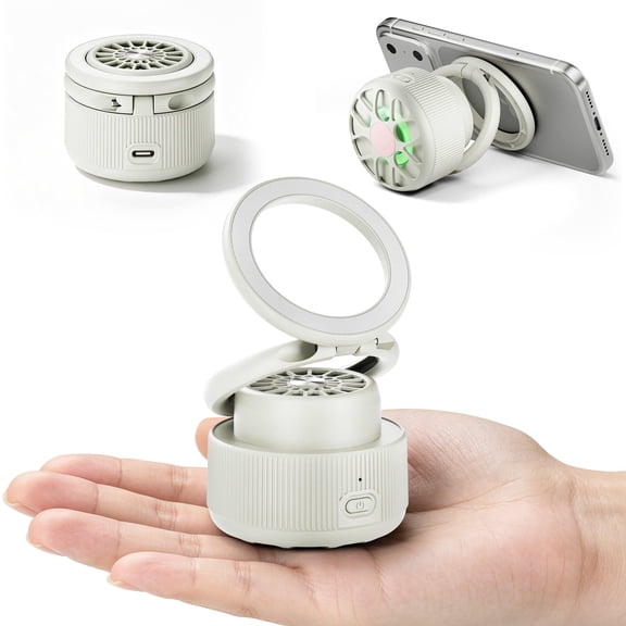 Imego Portable Mini Magnetic Bluetooth Speaker Adjustable Phone Stand & Kitche, Refrigerator, Anything Magnet, Gifts White