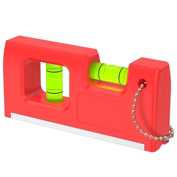 Portable Mini Magnetic Spirit Level with Horizontal & Vertical Bubbles, 3.9in Magnetic Torpedo Level for Precision Measuring & Carpentry(Red)