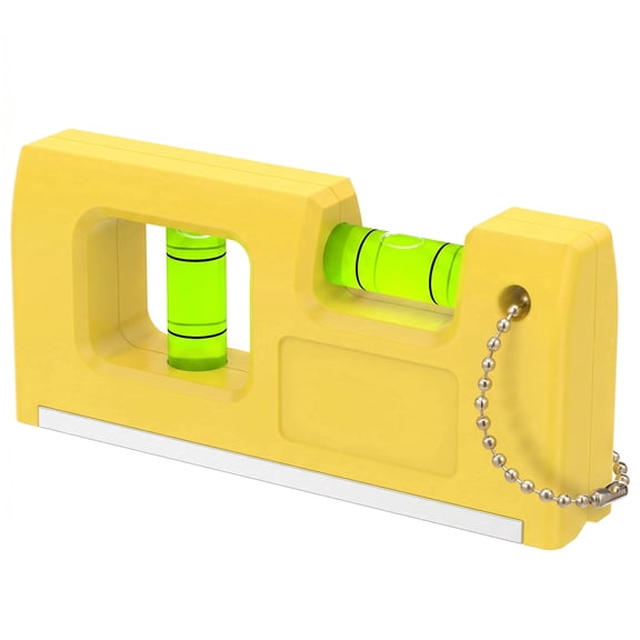 Portable Mini Magnetic Spirit Level with Horizontal & Vertical Bubbles, 3.9in Magnetic Torpedo Level for Precision Measuring & Carpentry(Yellow)