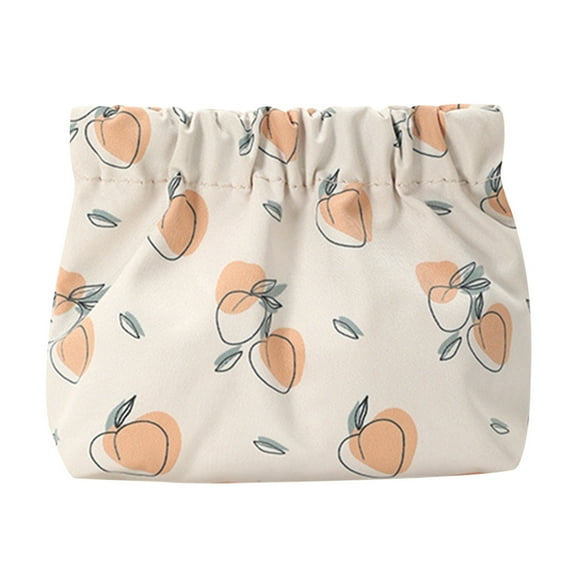 Portable Mini Makeup Bag Small Pouches for Purse Organizing Accessories Self Closing No Zipper for Cosmetics Headphones Jewelry