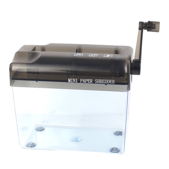 Portable Mini Manual Paper Shredder, Black