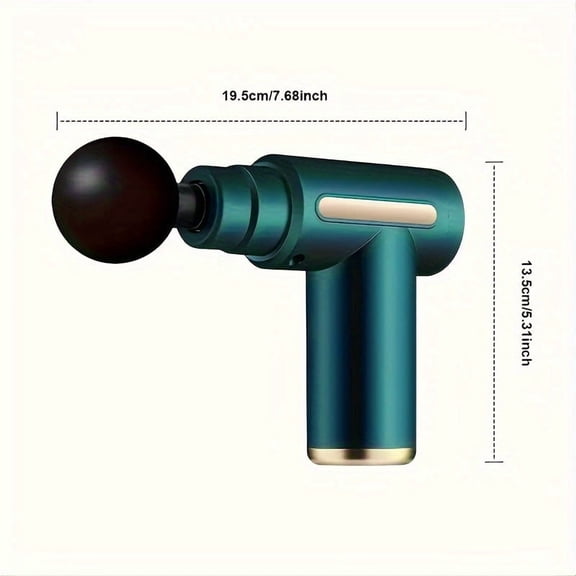Portable Mini Massage Gun, USB Rechargeable Percussion Pistol Massager for Neck & Deep Tissue Relief