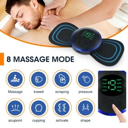  XiaoJun Back Massager, Acupuncture Electric Digital Therapy  Neck Back Machine Massage Electronic Pulse Stimulator Body Care,White :  Health & Household