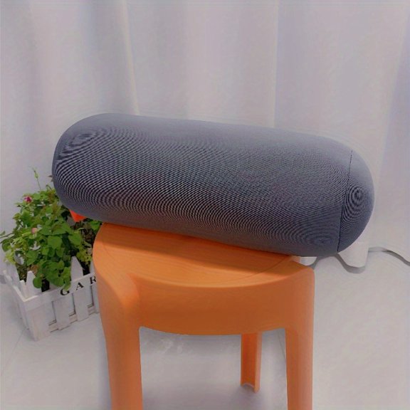 Portable Mini Micro Bead Roll Pillow - Odorless, No Power Needed, Ideal for Travel & Bed Decor, Cozy Cylindrical Design, Portable Cushion-Dark Gray