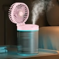 thumbnail image 1 of Portable Mini Misting Fan, USB Rechargeable Cooling Fan with Water Spray Function for Home Office and Outdoor Use, Personal Air Humidifier Desk Cooler, 1 of 6