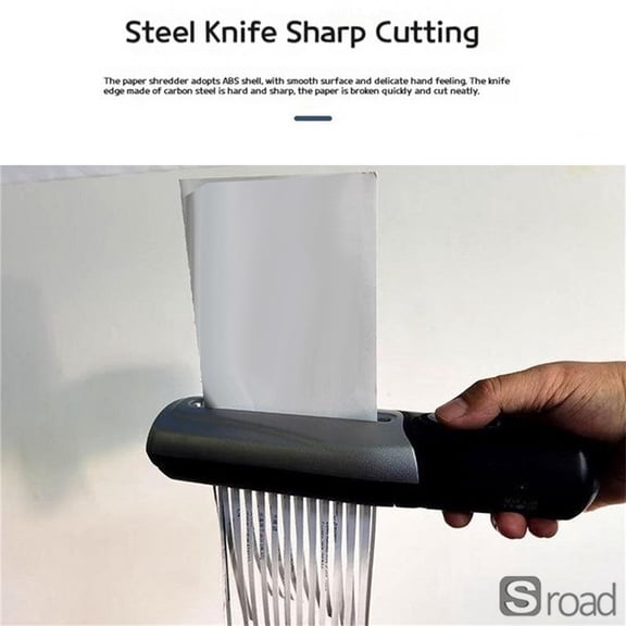 Portable Mini Paper Shredder, Handheld USB & Battery Powered Strip Cut Shredder For Home, Travel, Office - Personal Document Shredder With Easy Empty Bin