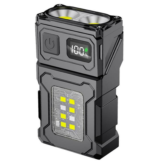 Portable Mini Pocket LED Flashlight Magnetic USB Rechargeable Torch Work