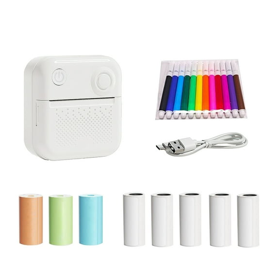 Portable Mini Printer Photo Pocket Printer,Bluetooth Smart Inkless Thermal Printer