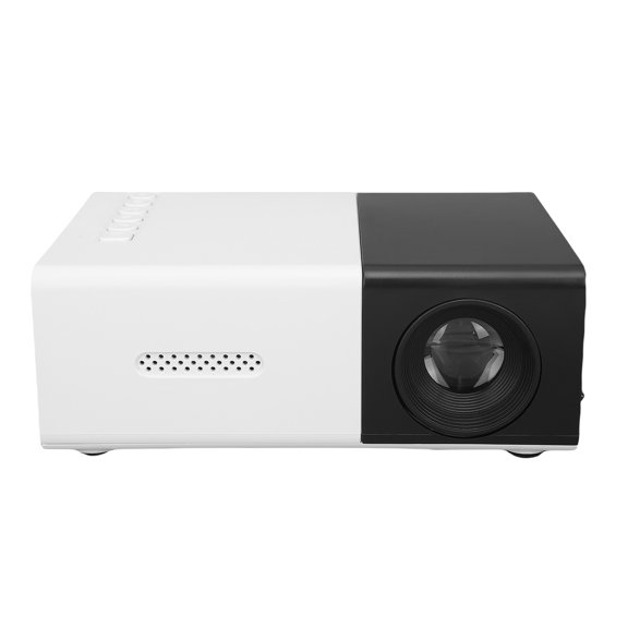 Portable Mini Projector, 1080P Supported, LED Home Theater Movie Projector, Compatible with iOS/Android Phones, HDMI/USB, White/Black, US Plug