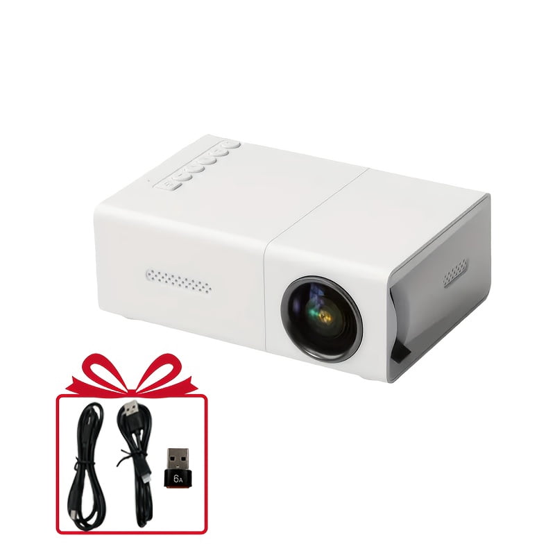 Portable Mini Projector, USB-powered, Native Resolution 320X240 1080P Full HD HomeTheater Projector, Compatible with Smartphones/tablets/laptops, Ideal for Movies, Gaming, Plug-and-play Mini Cinema.
