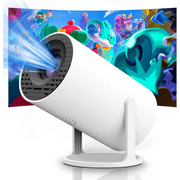 Portable Mini Projector with 4K Compatible, Native 480P, Home Video Projector with WiFi & Bluetooth