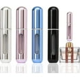 thumbnail image 1 of Portable Mini Refillable Perfume Atomizer Bottle, Travel Size Refillable Perfume Refill Bottle - Perfume Atomizer Refillables, Scent Pump Case, Small Perfume Spray 4 Pcs Pack of 5 ml, 1 of 10