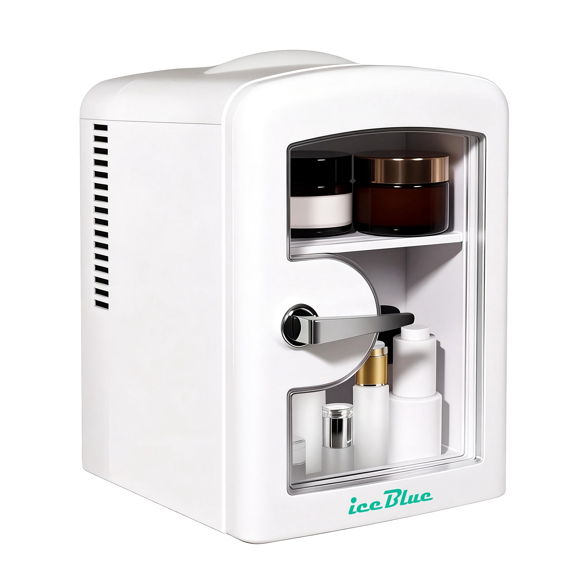 [Portable Mini Refrigerator] Portable Mini Refrigerator Freezer | 4-liter, Six 12-ounce Cans Compact Refrigerators, White