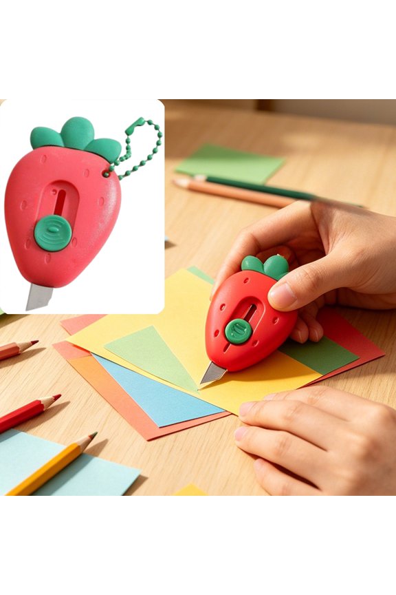 Portable Mini Retractable Art Craft Knife, Multi-Purpose Box & Envelope Opener, Compact Carton Cutter With Keychain Hanging Hole For Daily Office Home Parcel Unpacking