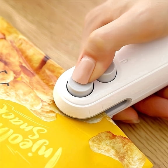 InstaGoods Portable Mini Snacks Bag Vacuum Sealer, Handheld with USB Rechargeable Cutter