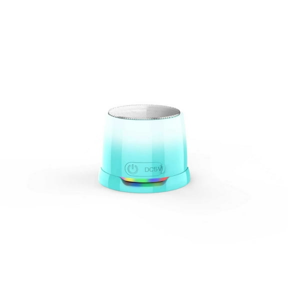 Portable Mini Speaker, Magnetic Bluetooth Speaker for Phone Stand & Kitche, Refrigerator, Anything Magnet, Gifts Cyan-White