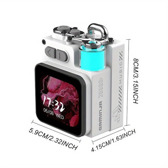 Portable Mini Speaker with Touch Screen, Hi-Fi Stereo, RGB Lights, Bluetooth 5.3, USB-C, Long Battery, Case Included, for Phone/Tablet/Laptop, Travel Party Gift
