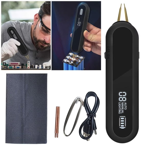 Portable Mini Spot Welder, Handheld Battery Nickel Sheet Spot Welder With Digital Display, Rechargeable For Home Diy Lithium Battery Welding Projects